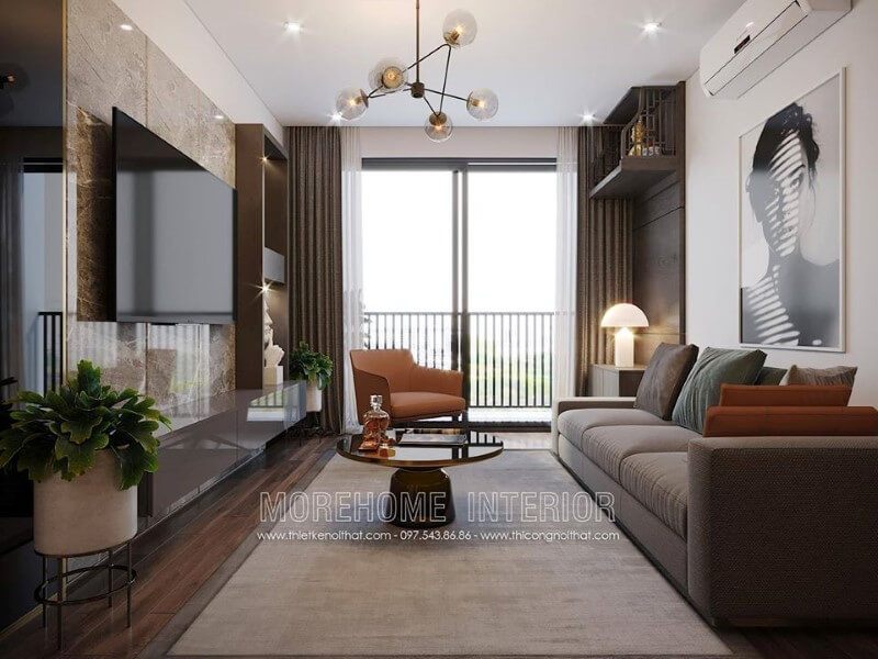 đá ốp tường phòng khách