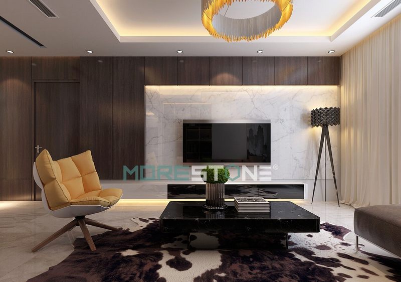 đá ốp tường phòng khách