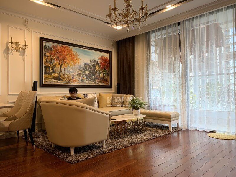 Thi công nội thất phòng khách chung cư đẹp, tiện nghi và hiện đại