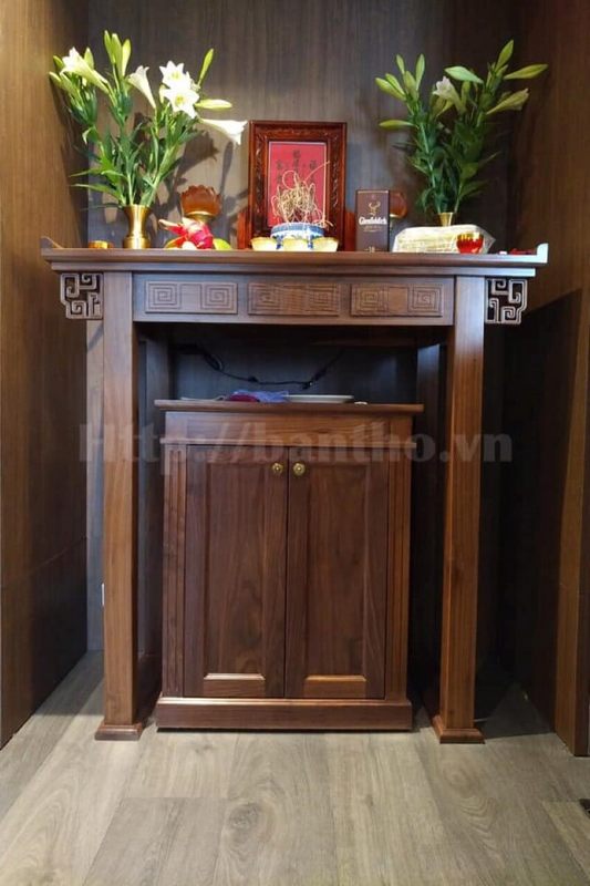 bàn thờ gỗ