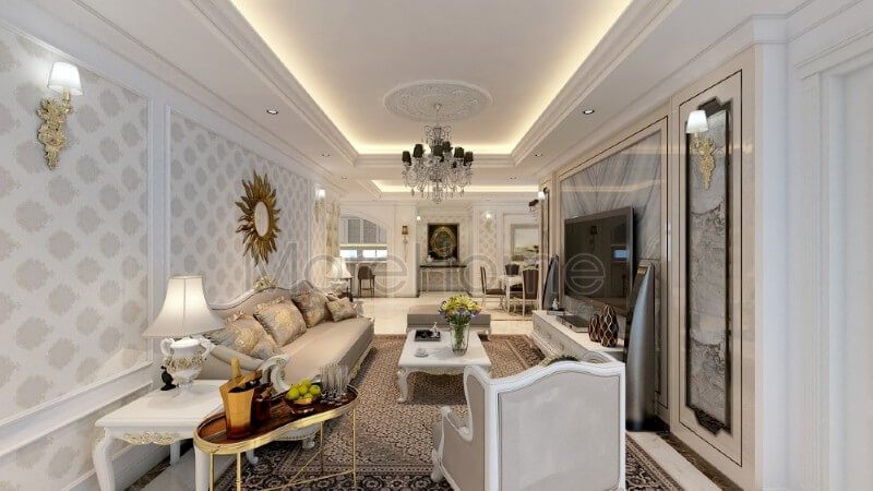 Trong mẫu thiết kế đẳng cấp này, kiến trúc sư lựa chọn sử dụng chất liệu đá ốp tường tự nhiên đem đến cho không gian phòng khách độc đáo và ấn tượng hơn thay vì những bức tường thô như nhiều mẫu thiết kế khách Danh sách các mẫu thiết kế đá ốp tường phòng khách đẹp