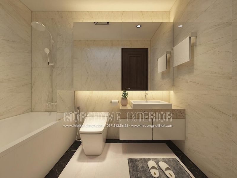 Thiết kế nội thất phòng tắm hiện đại cho nhà phố đẹp