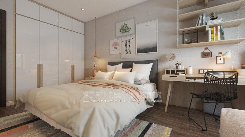 Phòng ngủ có góc học tập