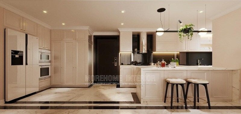 Mẫu tủ bếp chung cư đẹp và ấn tượng Tủ bếp chung cư