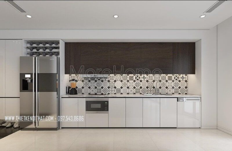 đá ốp bếp màu trắng