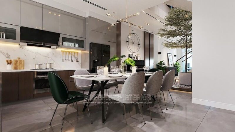 đá ốp bếp màu trắng