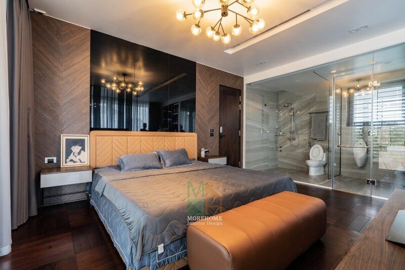 Dự án thi công nội thất phòng ngủ master cho biệt thự hiện đại ở Hà Tĩnh đã hoàn thành.