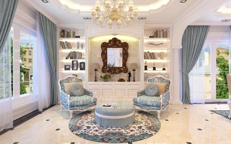 Mẫu sofa đơn tân cổ điển đẹp, sang trọng