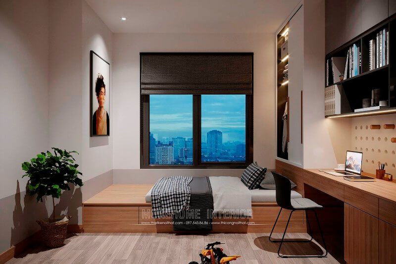 Giường ngủ gỗ hiện đại Giường ngủ gỗ hiện đại