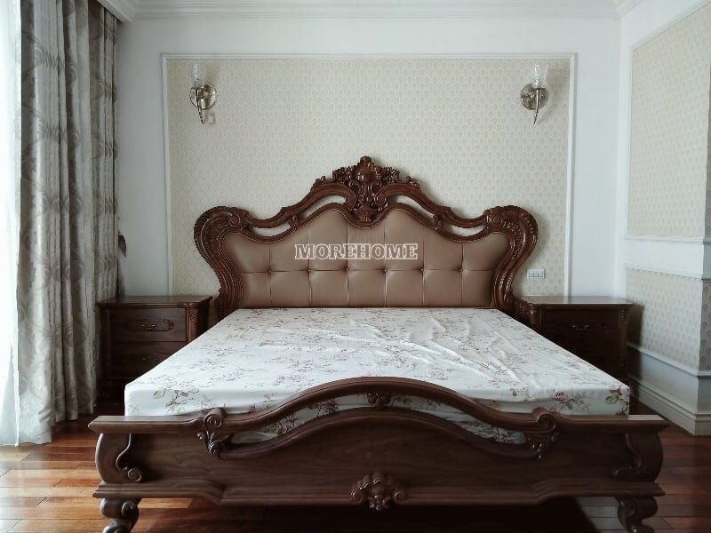 Bán giường ngủ gỗ óc chó đẹp