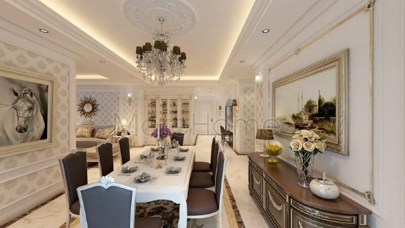 mẫu bàn ăn gỗ tự nhiên cao cấp cho phòng ăn sang trọng