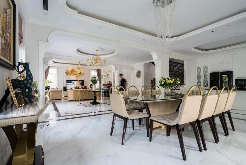 mẫu bàn ăn gỗ tự nhiên cao cấp cho phòng ăn sang trọng