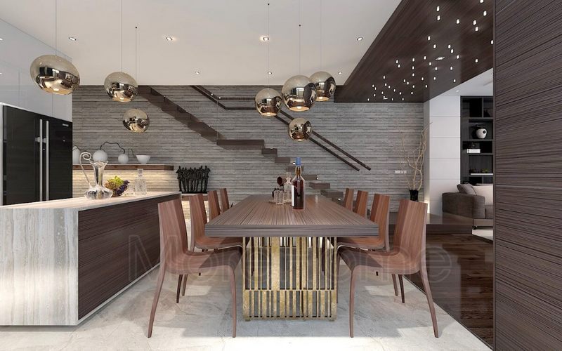 mẫu bàn ăn gỗ tự nhiên cao cấp cho phòng ăn sang trọng