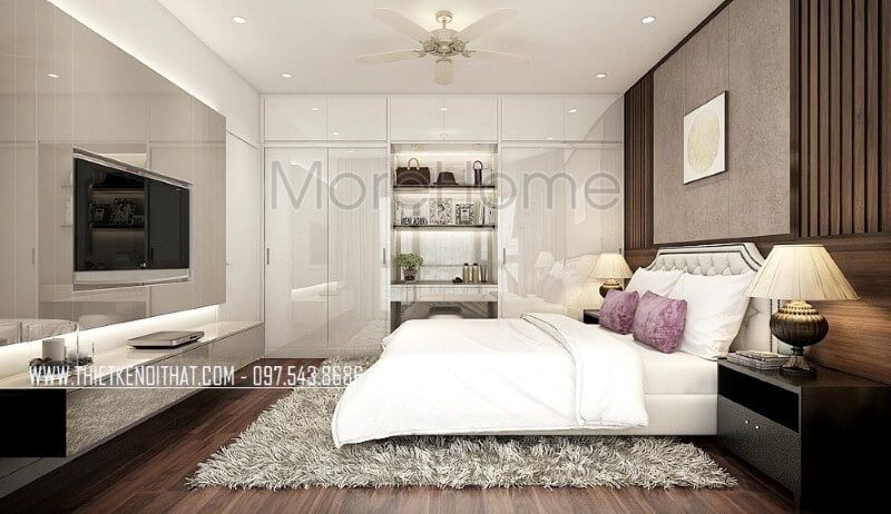 Tủ quần áo kết hợp kệ trang trí