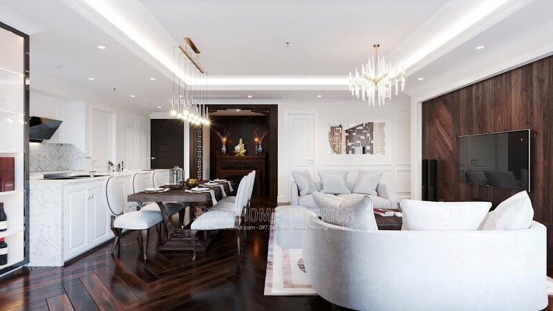 Thiết kế nội thất chung cư đẹp đầy ấn tượng