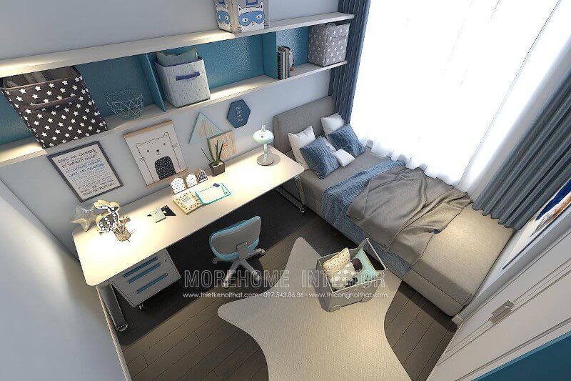 Nội thất phòng ngủ cho bé trai thiết kế khoa học năng động